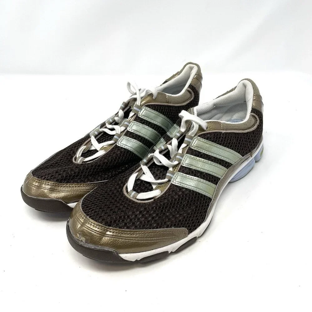 Adidas 3D‎ Cushion Women’s Size 8.5 Running Training Shoes Brown Green Blue
